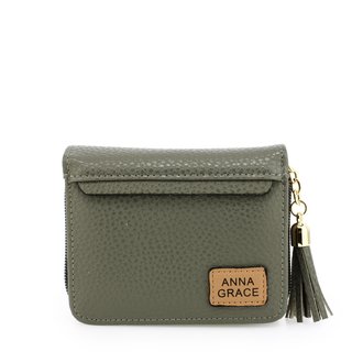 AGP1083 - Grey Anna Grace Purse / Wallet With Tassel