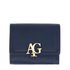 AGP1086 - Navy Flap Purse/Wallet With Gold Metal Work
