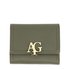 AGP1086 - Grey Flap Purse/Wallet With Gold Metal Work