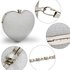 AGC00357 - Silver Glitter Hardcase Heart Clutch Bag