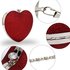 AGC00357 - Red Glitter Hardcase Heart Clutch Bag
