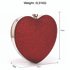 AGC00357 - Red Glitter Hardcase Heart Clutch Bag