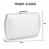 AGC00358 - Silver Hard Case Evening Clutch Bag