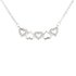 AGN0015 - Sparkling Silver Plated Crystal Hearts Necklace