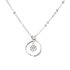 AGN0018 - Sparkling Silver Plated Crystal Circle Necklace
