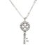 AGN0022 - Sparkling Silver Plated Crystal Key Necklace