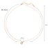 AGN0026 - Gold Plated Crystal Two Hearts Necklace