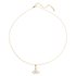 AGN0030 - Sparkling Gold Plated Crystal Swan Necklace