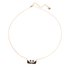 AGN0027 - Gold Plated Crystal Two Swan Necklace