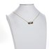 AGN0027 - Gold Plated Crystal Two Swan Necklace