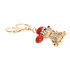 AGCK1029 - Sparkly Gold Metal Dog Rhinestone Bag Charm