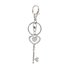 AGCK1041 - Silver Plated Crystal Heart Shape Key Bag Charm