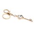 AGCK1043 - Gold Metal Crystal Key Bag Charm