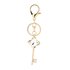 AGCK1043 - Gold Metal Crystal Key Bag Charm