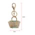 AGCK1053 - Gold Metal Crystal Tote Bag Charm