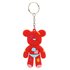 AGCK1071 - Red Patches Teddy Bear Bag Charm