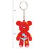 AGCK1071 - Red Patches Teddy Bear Bag Charm