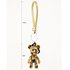 AGCK1074 - Gold Love & Peace Bear Style Bag Charm