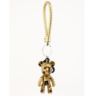 AGCK1074 - Gold Love & Peace Bear Style Bag Charm