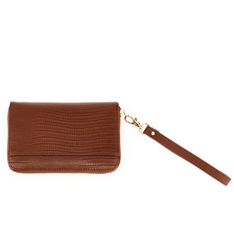 AGP1088 - Brown Zip Round Purse / Wallet