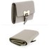 AGP1089 - Grey Flap Purse / Wallet With Gold Metal Work