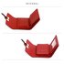 AGP1089 - Red Flap Purse / Wallet With Gold Metal Work