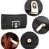 AGP1092 - Black Flap Crocodile Purse With Gold Metal Work