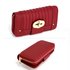 AGP1093 - Red Zip Round Twist Lock Purse/Wallet