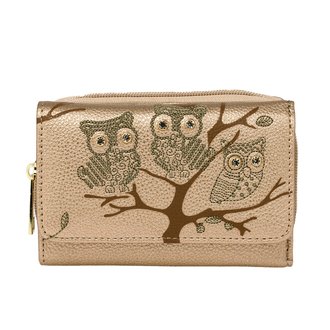 AGP1045 - Gold Owl Design Purse/Wallet