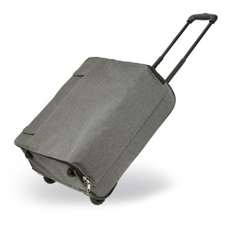 AGT0015 - Grey Travel Holdall Trolley Luggage With Wheels - CABIN APPROVED