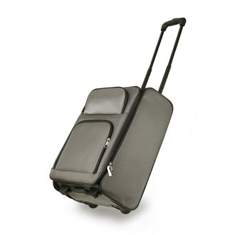 AGT0016 - Grey Holdall Travel Trolley Luggage With Wheels - CABIN APPROVED