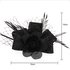 AGF00237 - Black Flower Mesh Feather Fascinator