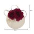 AGF00240 - Ivory / Purple Flower Mesh Feather Hat Fascinator