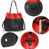 AG00190B - Black / Red Hobo Shoulder Bag