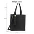 AG00594 - Black Fashion Tote Bag With Tassel