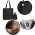 AG00594 - Black Fashion Tote Bag With Tassel