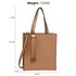 AG00594 - Nude Fashion Tote Bag With Tassel