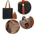 AG00594 - Black / Brown Fashion Tote Bag With Tassel