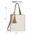 AG00594 - Beige / Nude Fashion Tote Bag With Tassel