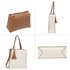 AG00594 - Beige / Nude Fashion Tote Bag With Tassel