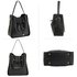 AG00591M - Black Drawstring Tote Bag With Pouch