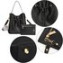 AG00591M - Black Drawstring Tote Bag With Pouch