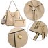 AG00591M - Nude Drawstring Tote Bag With Pouch
