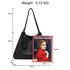 AG00611 - Black / Tan Women's Fashion Hobo Bag With Pouch