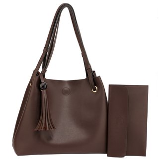 AG00611 - Tan Women's Fashion Hobo Bag With Pouch