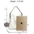 AG00591S - White Drawstring Tote Bag With Faux-fur Bag Charm