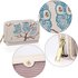 AGP1045 - Ivory / Blue Owl Design Purse/Wallet