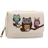 AGP1101 - Ivory Flap Owl Design Purse / Wallet