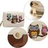 AGP1101 - Ivory Flap Owl Design Purse / Wallet