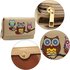 AGP1101 - Nude Flap Owl Design Purse / Wallet